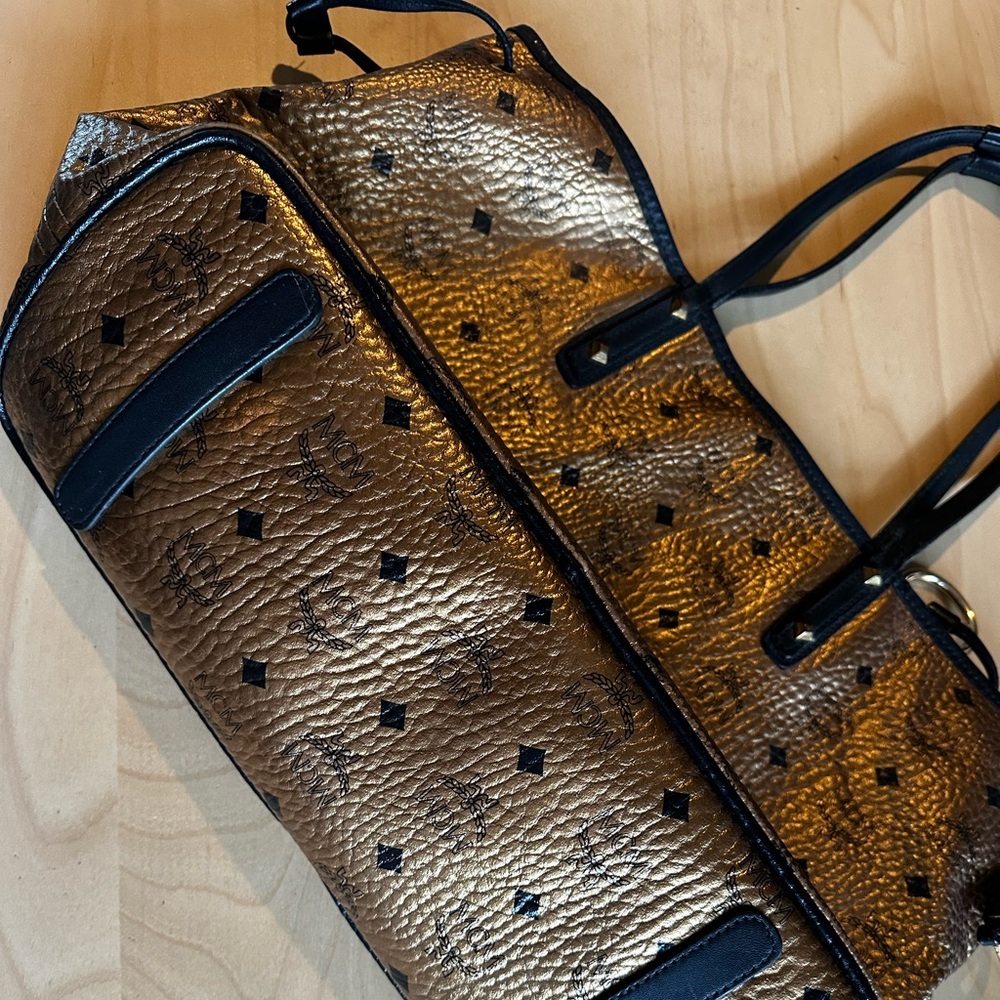 MCM Metallic Gold Bag